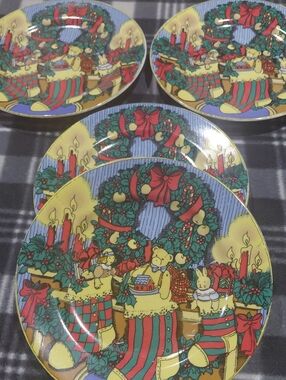 Trisa Christmas Memories Salad Dessert Plate Set Of 4
